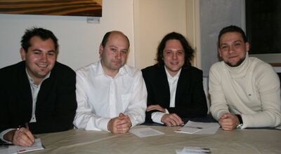 Von links: Michael Forster, Thomas Saatberger, Florian Emberger und Unterbezirks-Vorsitzender Daniel König.