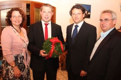 Ruth Müller, Landrat Michael Adam, Georg Wild, Hans Seidl